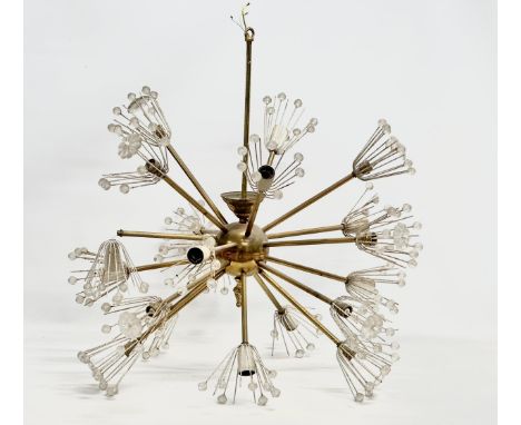 A 1970’s Mid Century ‘Snowflake’ light fitting designed by Emil Stejnar for Rupert Nikoll. 66x67cm 