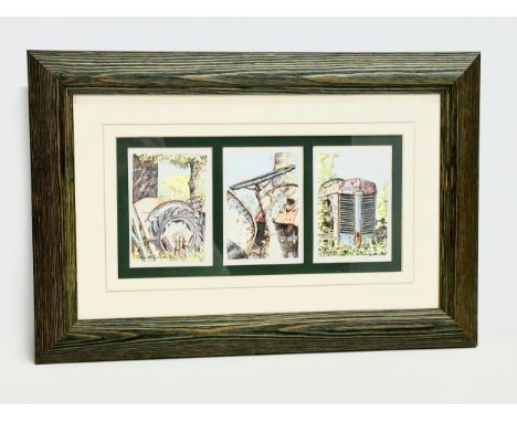 A watercolour drawing by Gillian Lutton. Ferguson Tractor. 47x31cm 