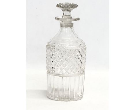 A late George III decanter with mushroom stopper. Circa 1810-1830. 21cm 