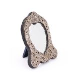 A VICTORIAN SILVER MOUNTED MIRROR