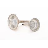 A GEORGE III SILVER WINE FUNNEL