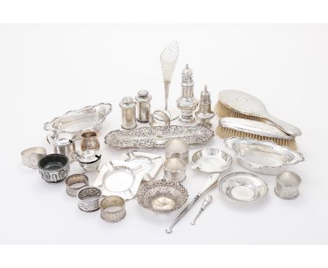 
	
		A COLLECTION OF SILVER ITEMS
		To include: a pair of late Victorian shaped oval dishes by William Hutton &amp; Sons Ltd.