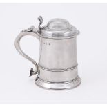 A GEORGE II SILVER TANKARD