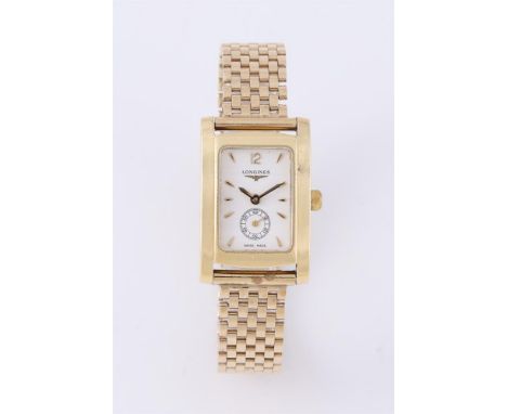 
	
		LONGINES, REF. L5.155.6
		A GOLD BRACELET WATCH, NO. 30156546
		Movement: Cal. L178.2 ETA 980.153, quartz, 11 jewels
		C