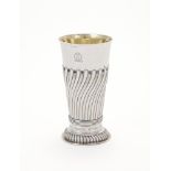 A VICTORIAN SILVER SPILL VASE