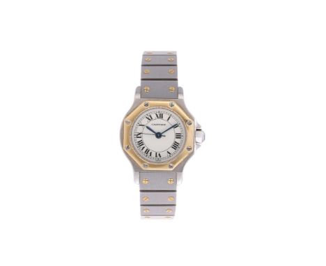
	
		CARTIER, SANTOS RONDE 
		A LADY&#39;S BI-METAL BRACELET WATCH
		Movement: Automatic
		Case: Stainless steel case, caboch