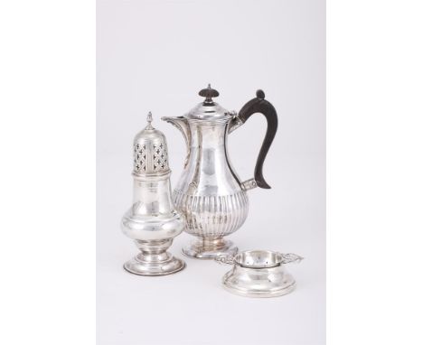 
	
		THREE SILVER ITEMS
		To include: a Victorian baluster pot by William Hutton &amp; Sons (Edward Hutton), London 1882, wit