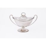 AN OLD SHEFFIELD PLATE SOUP TUREEN