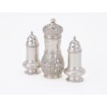 A VICTORIAN SILVER CASTOR
