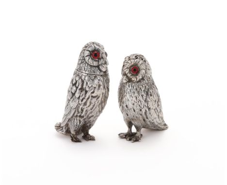 
	
		A VICTORIAN SILVER OWL PEPPERETTE
		GEORGE JOHN RICHARDS &amp; EDWARD CHARLES BROWN, LONDON 1866
		With red glass eyes
	