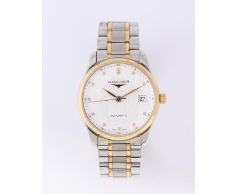 
	
		LONGINES, THE MASTER COLLECTION, REF. L2.518.5
		A BI-METAL BRACELET WATCH WITH DATE AND DIAMOND MARKERS, NO. 42396579
	
