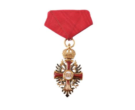 
	
		AUSTRO-HUNGARY, MEDAL OF THE ORDER OF FRANZ JOSEPH I 
		The red enamelled cross with black enamelled double headed eagle