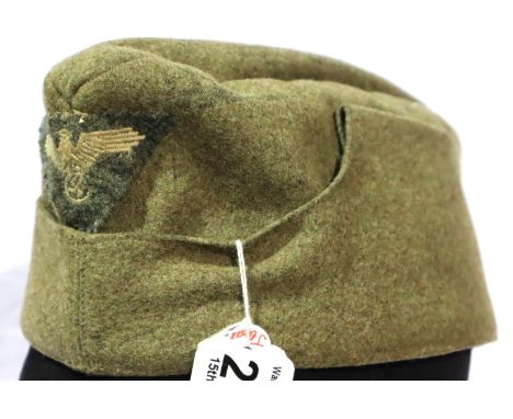 Re-enactors film prop German side cap. P&amp;P Group 2 (£18+VAT for the first lot and £3+VAT for subsequent lots) 