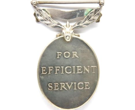 910561 FUS TJ Marshall RF; Efficient Service medal with pay book, release book and other papers. P&amp;P Group 1 (£14+VAT for