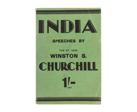 India.- Churchill (Winston S.) India: Speeches and an Introduction, second edition, occasional faint spotting, original green