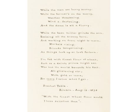 Dorset Poet.- N[ewell] (Rev. P[ercy] J[oseph], Rector of East Lydford, Somerset, poet, of Pelham House, Kinson, now part of B