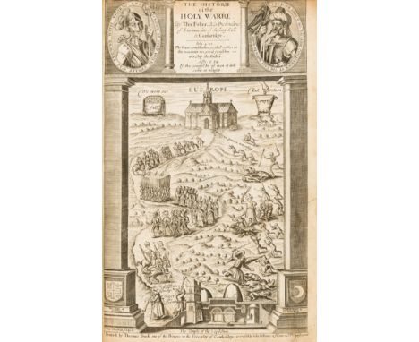 Fuller (Thomas) The Historie of the Holy Warre, first edition, additional engraved title, engraved folding map, both with mar