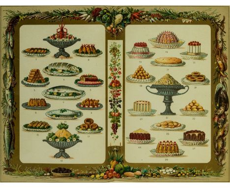 Cookery.- "The G.C.". Round the table: Notes on cookery, and plain recipes, with a selection of bills of fare for every month