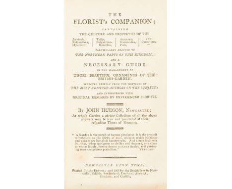 Hudson (John) The Florist's Companion, half title, 11 engraved vignettes by Thomas Bewick, title verso and 3 other pages ligh