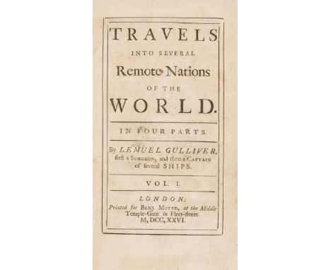 [Swift (Jonathan)] Travels into Several Remote Nations of the World... by Captain Lemuel Gulliver, vol.1 only (of 2), 2 parts