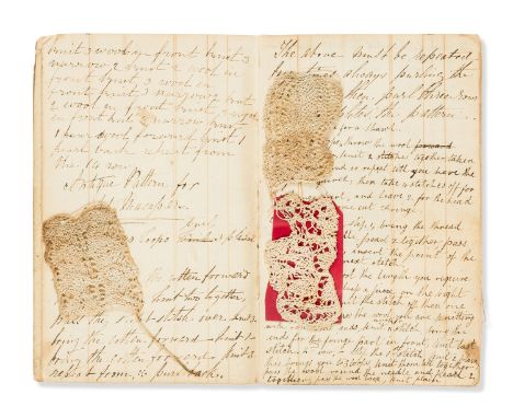 Lace.- Gill (Jemima) Volume of lace patterns, manuscript, 26pp. excluding blanks, in several hands (some juvenile), 10 origin