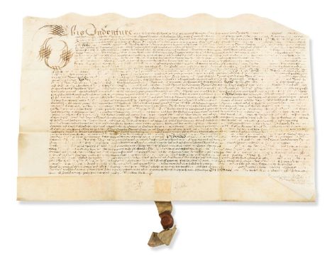 Worcestershire, Feckenham.- Indenture, bargain and sale of the Lord of the Manor of Feckenham by Edward Leighton to Thomas Co