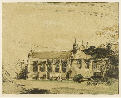 Oxford colleges.- Nicholson (William) Oriel College, Oxford, full sheet 385 x 517mm., lithograph on Japanese vellum, signed i