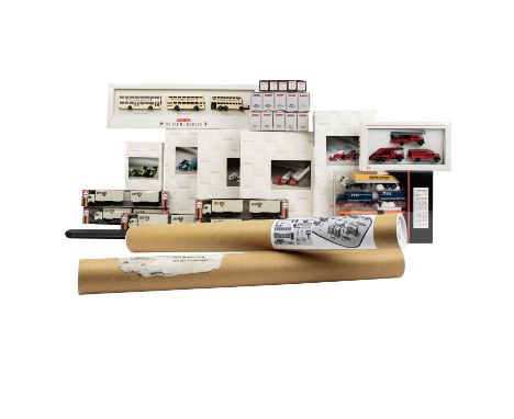 WIKING/SIKU/HERPA Konvolut Fahrzeugsets und Zubehör im Maßstab 1:87, bestehend aus 5 Packungen der Reihe "100 Jahre Daimler-B
