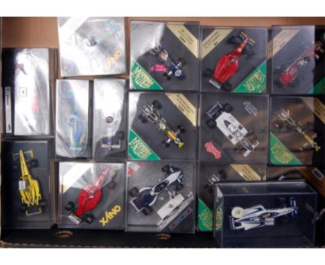 16 plastic cased Formula 1 related diecast vehicles, all 1/43rd scale, examples to include Onyx, Heritage Collection, Quartzo