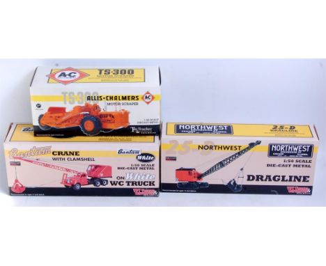 First Gear, 1.50th scale toy trucker release diecast group, 3 boxed models to include; Northwest 25D Dragline (VG,BVG), Banta