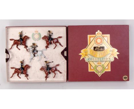 Britains, set 8813 'The Dennis Britain' Centenary Collection '1893-1993' boxed set, comprising of 5 mounted '13th Hussars' ca