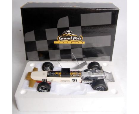 Exoto Grand Prix Classics, 1/18th scale diecast model of a Lotus type 49B, driver Mario Andretti, in the original box, as iss
