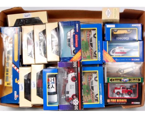 31 boxed Corgi Classics, 9 double 9, Fire Heroes and public transport related diecast group, some example loose in boxes, to 