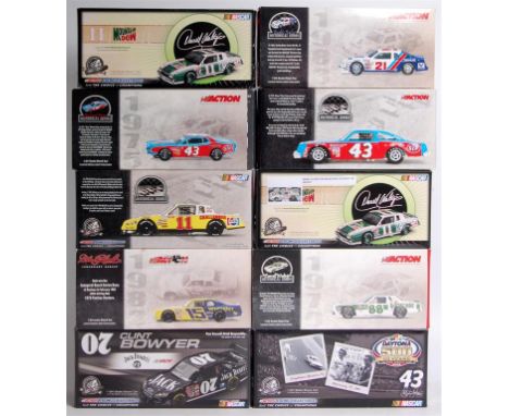 Action Racing Collectables, 1/24th scale Nascar diecast vehicle group, 10 boxed as issued examples to include; 1983 Monte Car