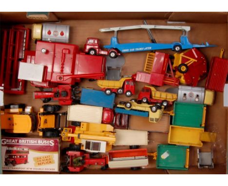 Britains, Corgi Toys and Atlas Edition mixed diecast group, 23 pieces to include; MF 760 combine harvester, Corgi Toys car tr