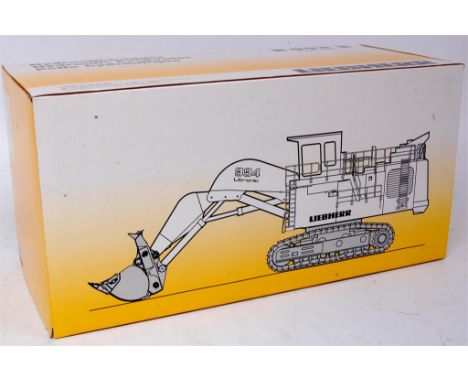 NZG No.617 1/50th scale diecast model of a Liebherr R994 B Hydraulic Excavator, finished in white, in the original polystyren