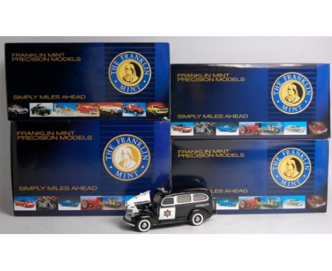 Franklin Mint, 1/24th scale diecast group, 4 boxed as issued examples to include; Ford Skyliner 1957 convertible, Chevrolet I