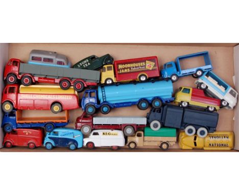 Dinky Toys and Corgi Toys, repainted diecast group, 17 assorted examples to include; Foden tanker, Foden 8-wheel diesel wagon