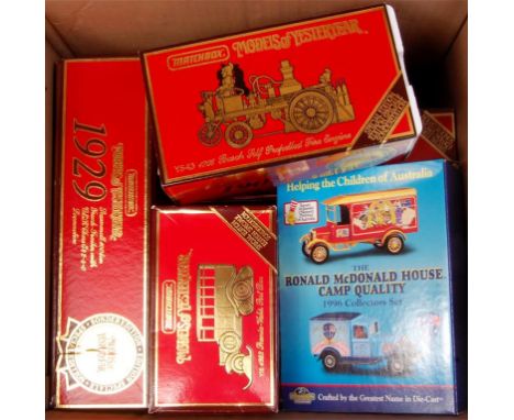 Twelve boxes as issued Matchbox Models of Yesteryear, all appear as issued, to include; YS-43 Busch self-propelled fire engin