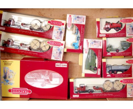 Nine boxed as issued Lledo Trackside 1/76th scale diecast vehicles, examples to include; BRS Guy Big J Tipper (all VG,BG)