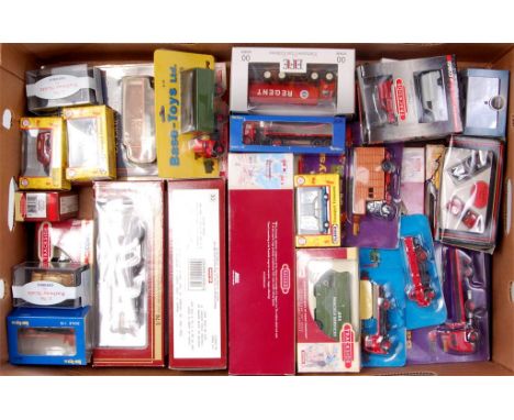 Two boxes containing 40 assorted 1/76th scale diecast vehicles by Trackside, Lledo, Base Toys, Classix and others, subjects i