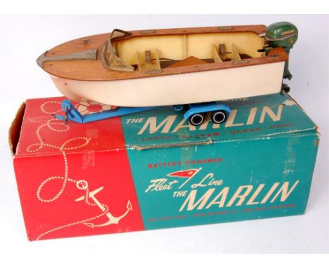 Four various scale model boats of various construction to include wooden and plastic examples, some models part-restored and 