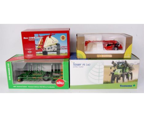 Universal Hobbies, Siku and Hardi 1/32nd scale farming implement and sprayer group to include Siku 2053 Amazone Centaur (VG-B