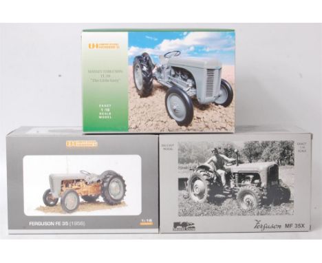 Universal Hobbies, 1/16th scale model tractor group, all Ferguson related to include; MF TE20 little grey, Ferguson 1956 FE35