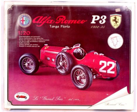 Revival Cars, diecast and white metal 1/20th scale kit for an Alfa Romeo 1906 Targa Florio, appears as issued, box split to c