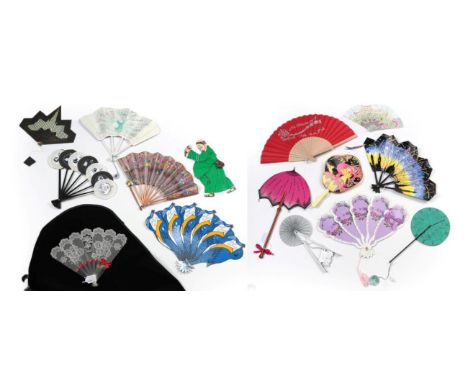A Selection of Modern Fans, most created by the current FCI President, Lorraine Taylor-Kent, who for many years designed a sp