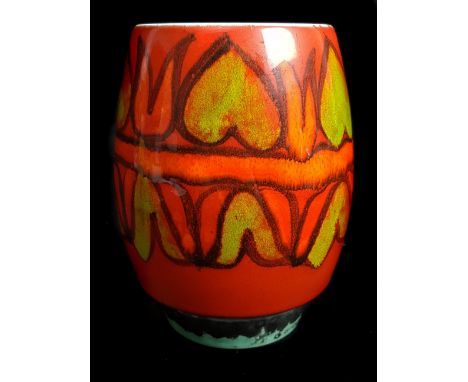 A Poole Pottery Delphis range vase, printed number 83, decorators mark AE for Andree Fontana 1973-1979, 16cm high