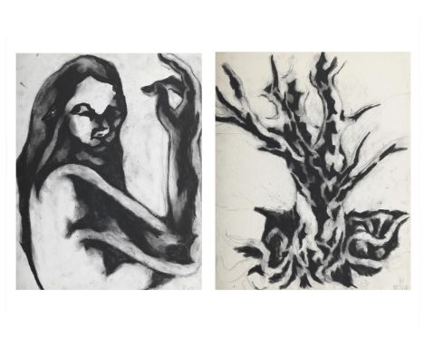 λ JEAN REVOL (FRENCH 1929-2012) UNTITLED (TWO WORKS) Charcoal One signed with initials and dated III I 63, the other signed w