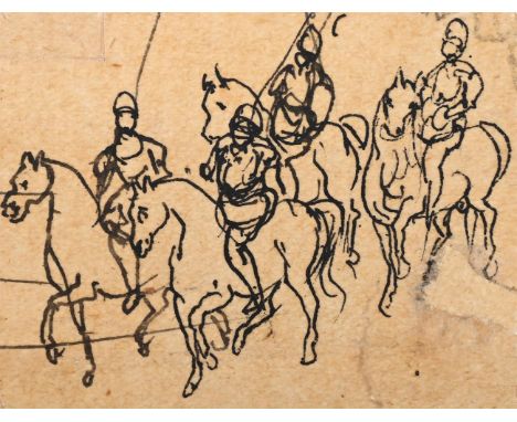 RODOLPHE BRESDIN (FRENCH 1822-1885)  THREE SKETCHES, COMPRISING: FOUR MOUNTED HORSEMEN; SOLDIERS ON HORSEBACK AND STANDING; J