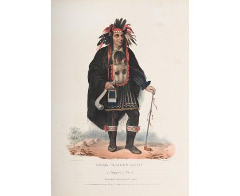 AFTER CHARLES BIRD KING OKEE-MAKEE- QUID, A CHIPPEWA CHIEF Coloured lithograph by Thomas Loraine McKenny (1785 - 1859) Publis